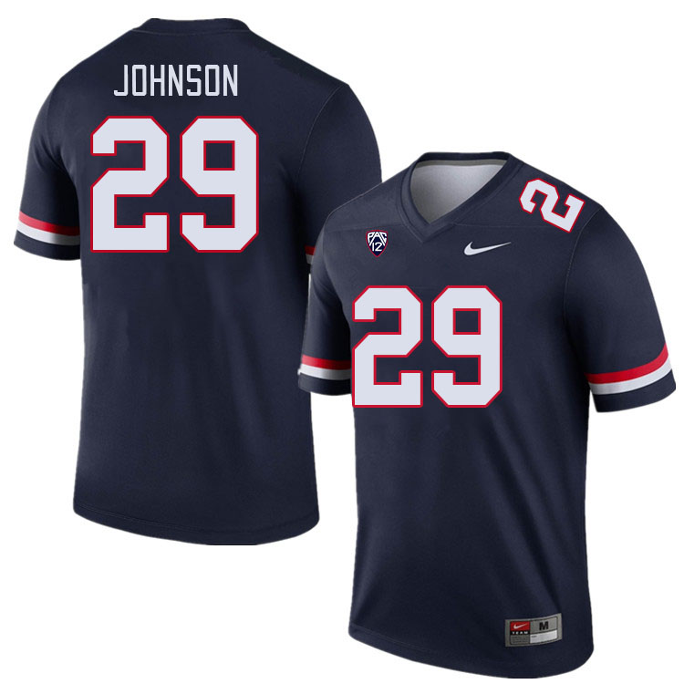 Men #29 Brandon Johnson Arizona Wildcats College Football Jerseys Stitched-Navy - Click Image to Close